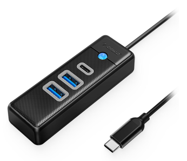 Orico Hub USB-C 2x USB-A 3.1 + USB-C PWC2U-C3-015-BK-EP - 1283947 - zdjęcie